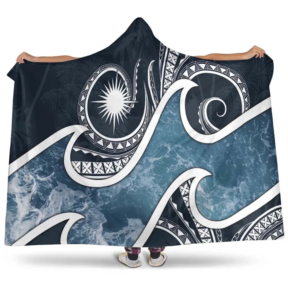 Marshall Islands Polynesian Hooded Blanket - Ocean Style