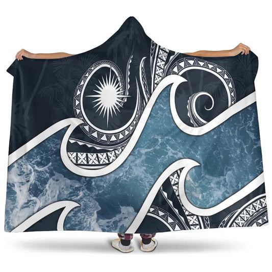 Marshall Islands Polynesian Hooded Blanket - Ocean Style