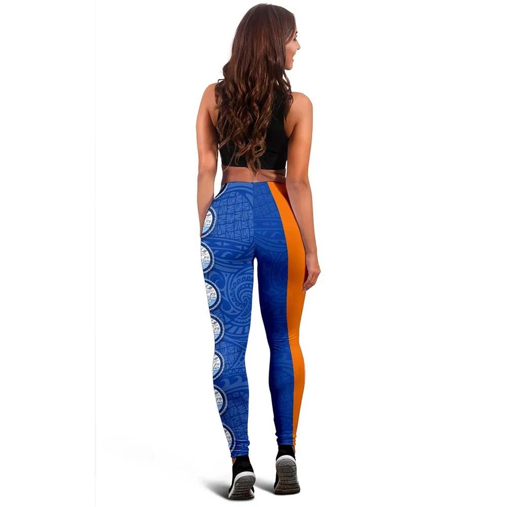 Marshall Islands Polynesian Legging - Coat Of Arm Linked Style