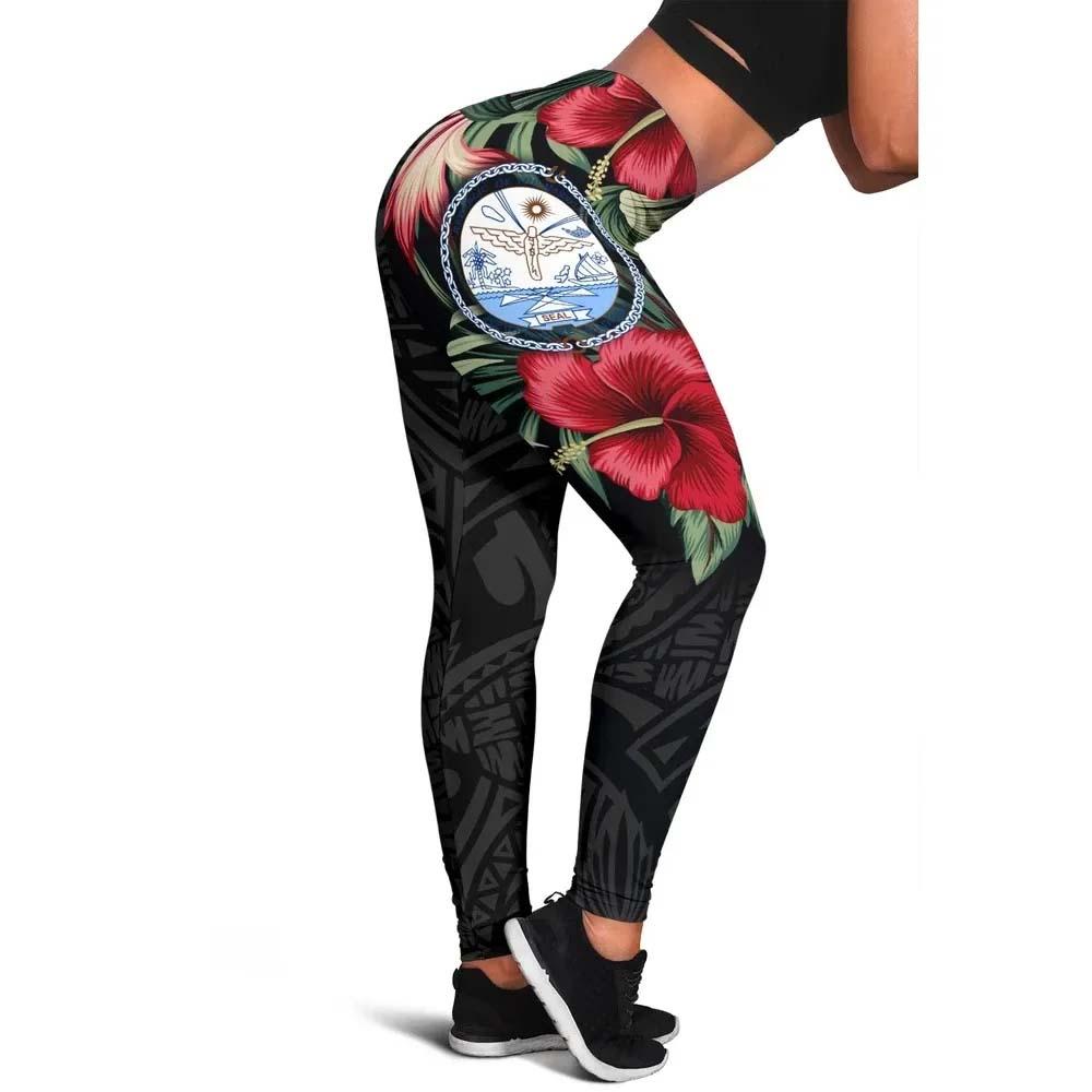 Marshall Islands Polynesian Legging - Hibiscus Coat of Arms