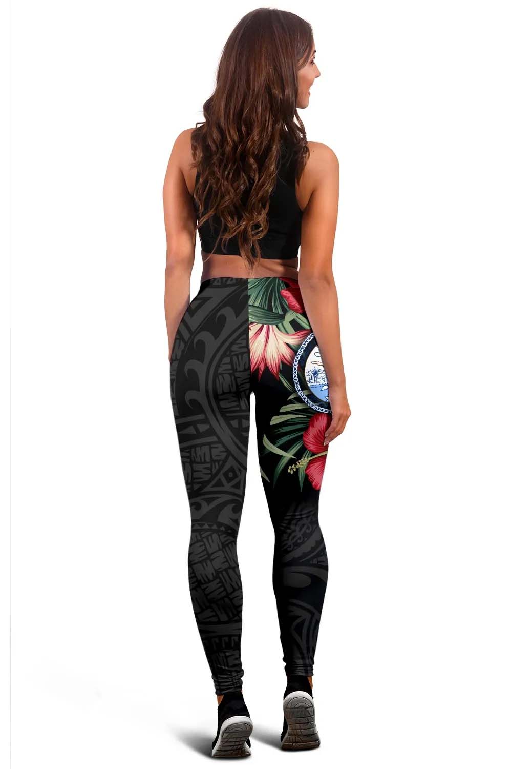 Marshall Islands Polynesian Legging - Hibiscus Coat of Arms