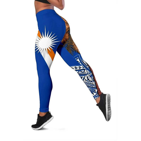 Marshall Islands Polynesian Legging - Palm Tree