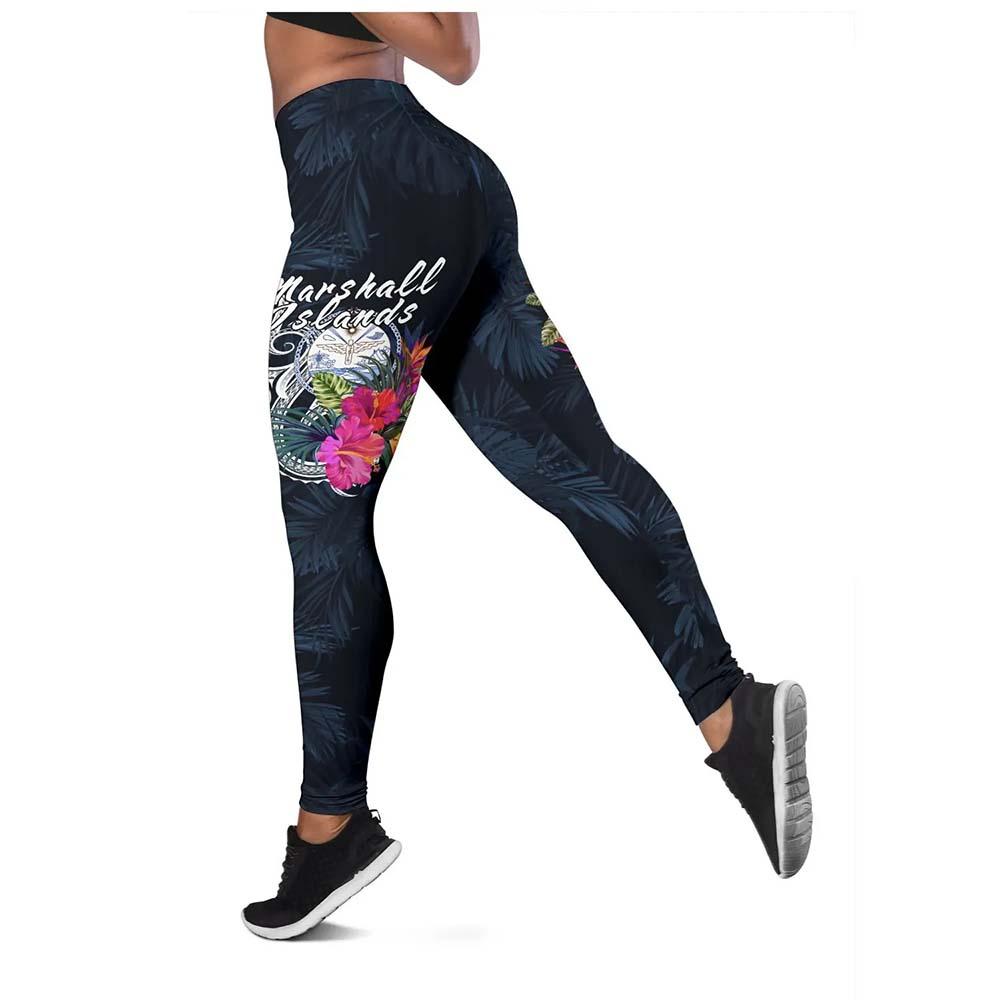 Marshall Islands Polynesian Legging - Tropical Flower