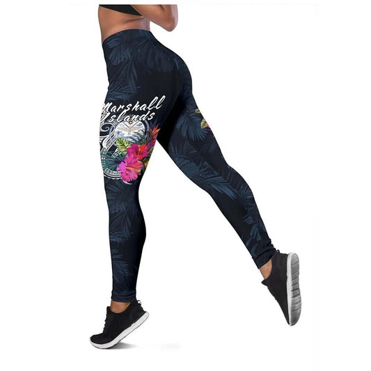 Marshall Islands Polynesian Legging - Tropical Flower