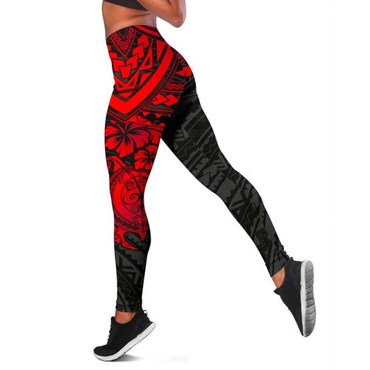 Marshall Islands Polynesian Legging (Women) - Red Turtle