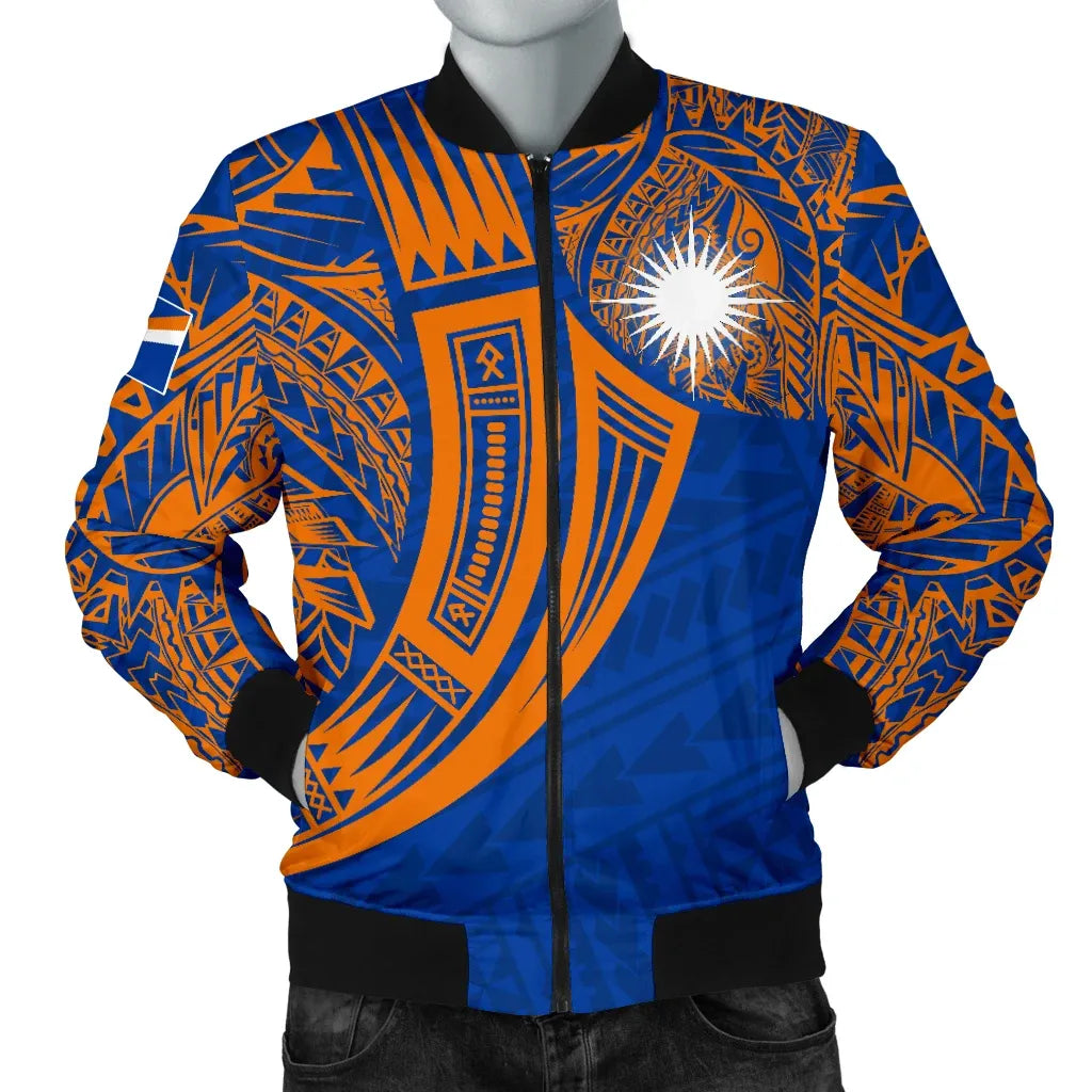 Marshall Islands Polynesian Bomber Jacket - Tribal Tattoo