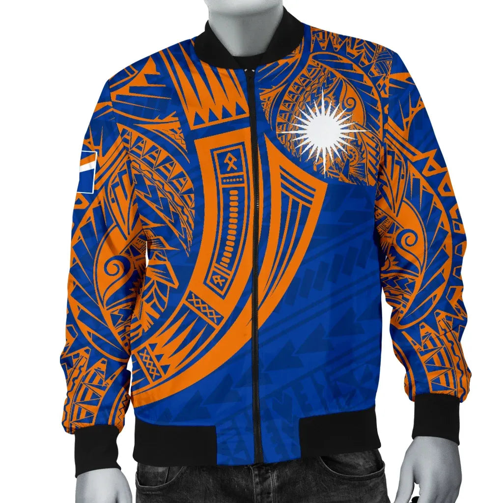Marshall Islands Polynesian Bomber Jacket - Tribal Tattoo