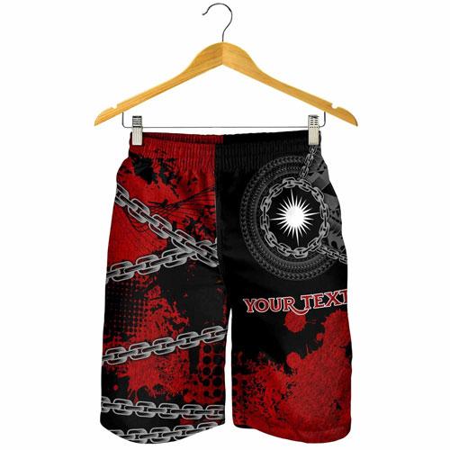 Marshall Islands Polynesian Personalised Men Shorts - Polynesian Chain Style