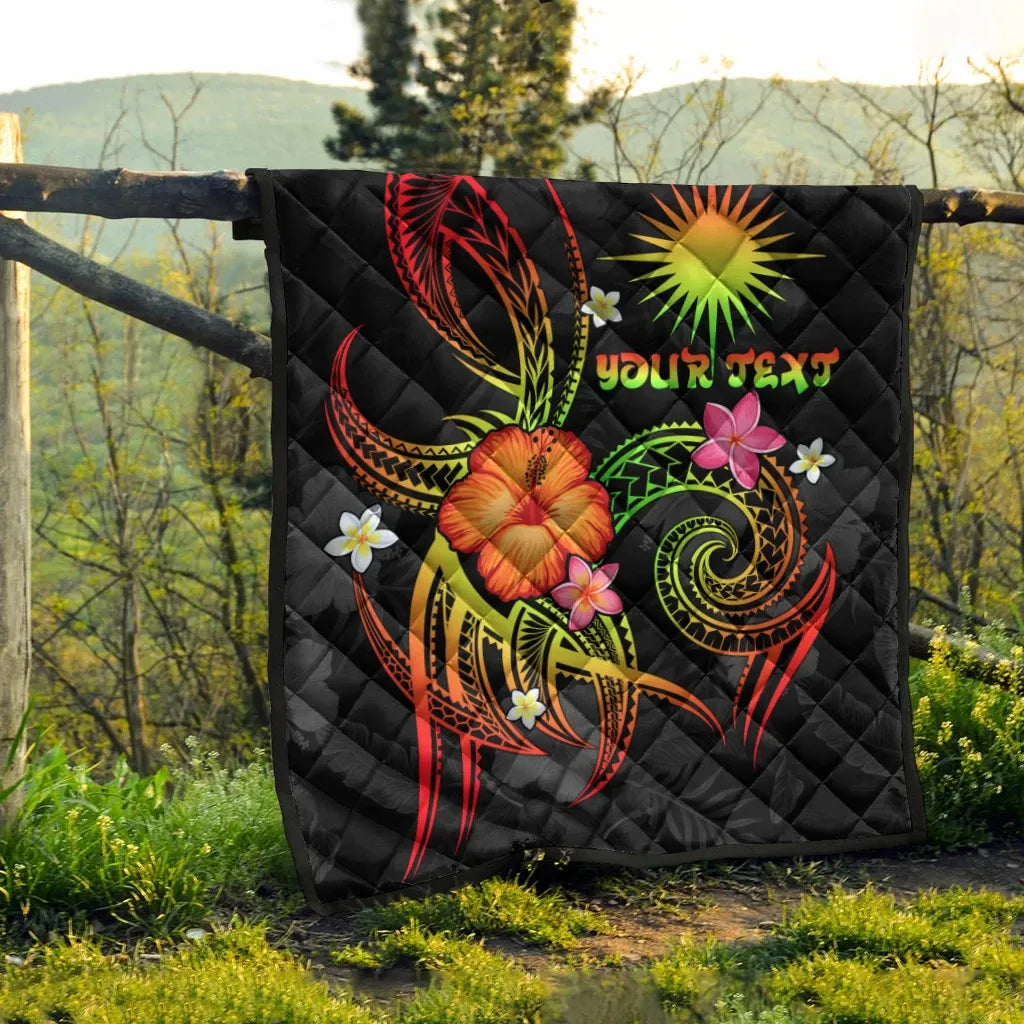 Marshall Islands Polynesian Personalised Premium Quilt - Legend of Marshall Islands (Reggae)
