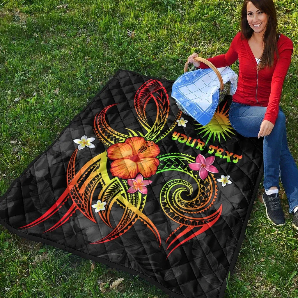 Marshall Islands Polynesian Personalised Premium Quilt - Legend of Marshall Islands (Reggae)