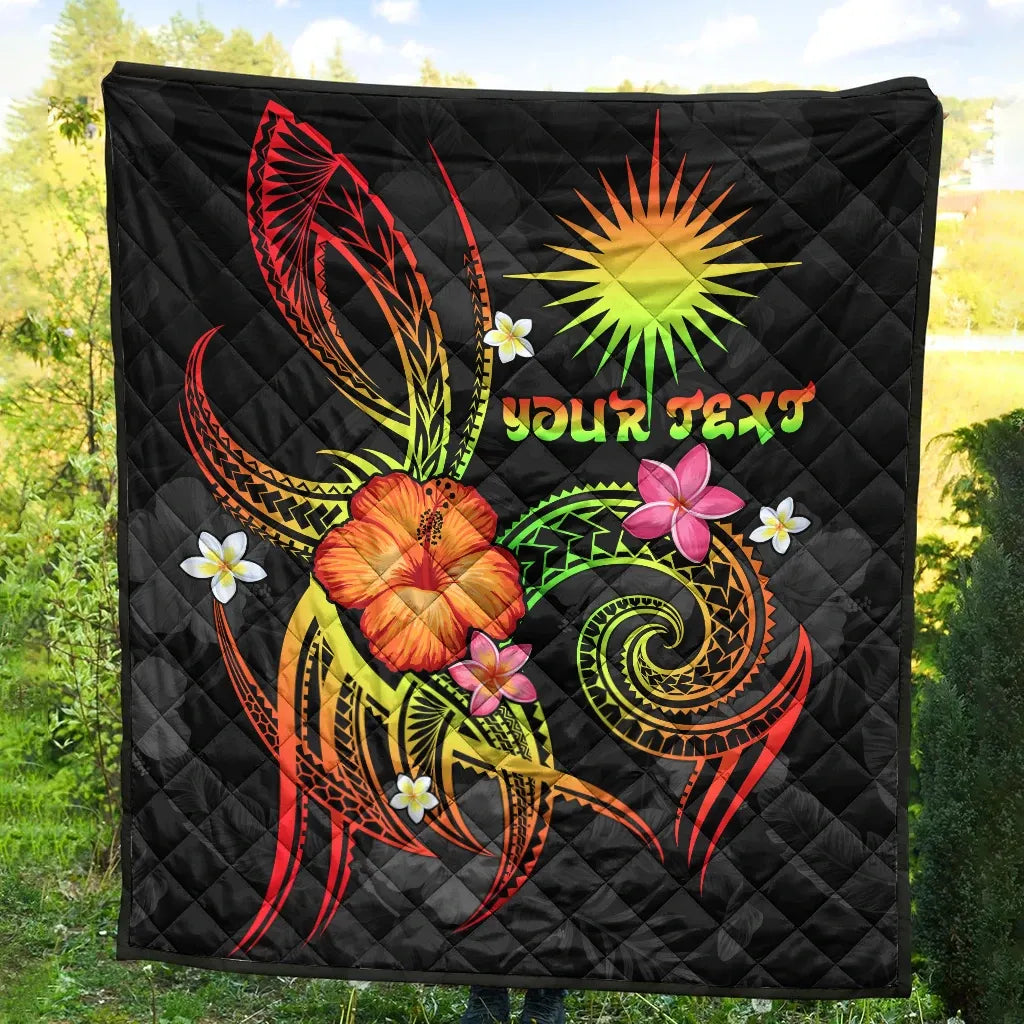 Marshall Islands Polynesian Personalised Premium Quilt - Legend of Marshall Islands (Reggae)