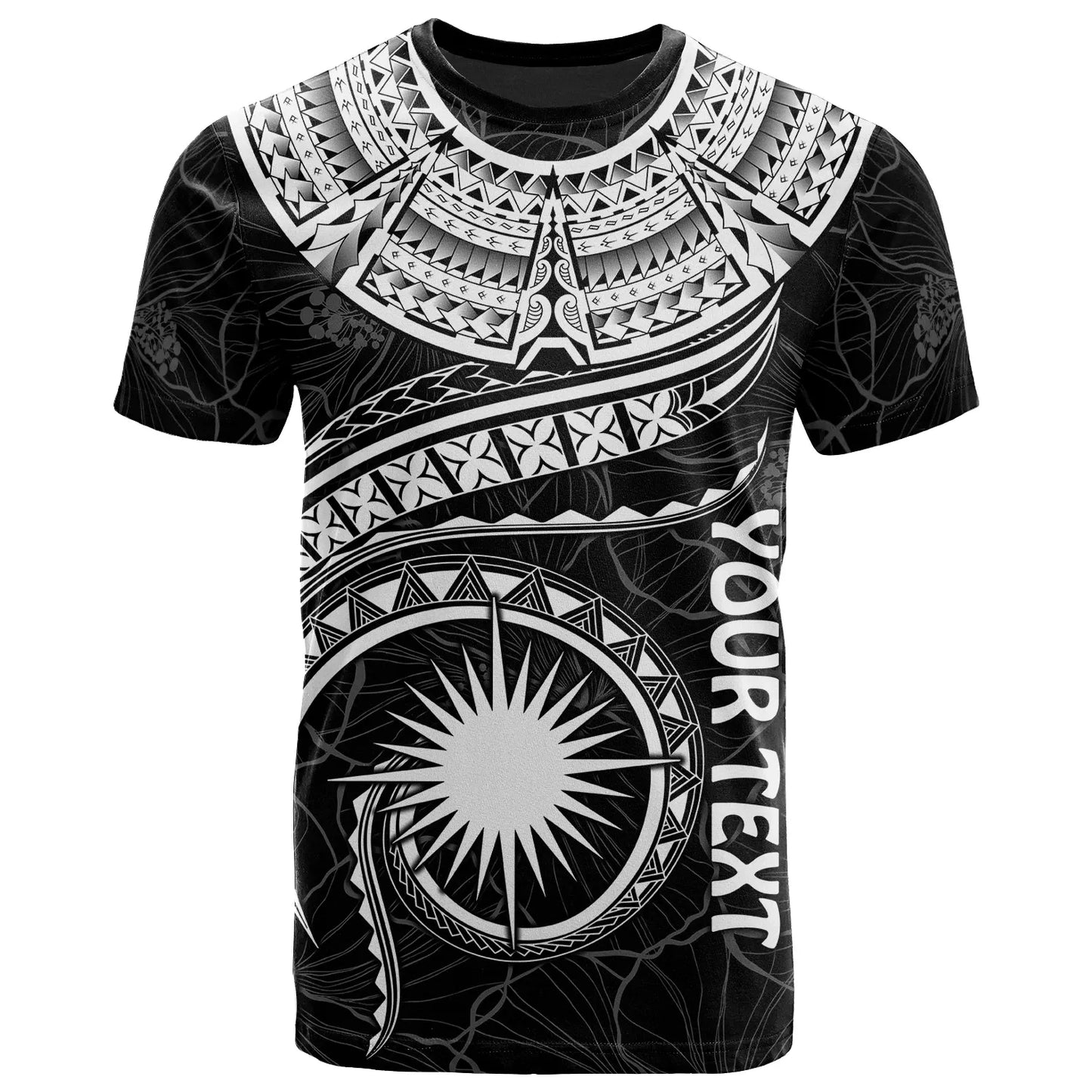 Marshall Islands Polynesian Personalised T-Shirt - Marshall Islands Waves (White)