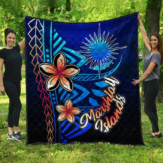 Marshall Islands Premium Quilt - Vintage Tribal Mountain