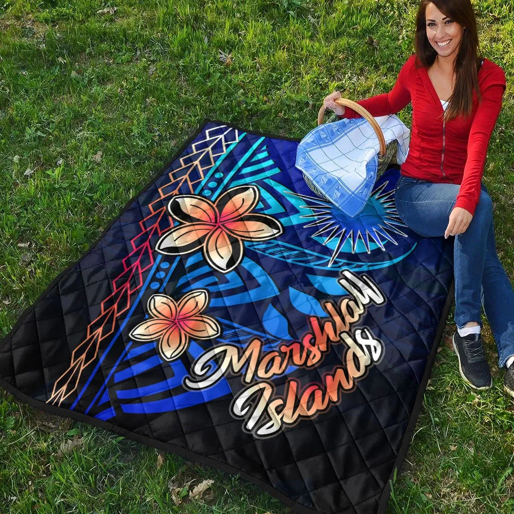 Marshall Islands Premium Quilt - Vintage Tribal Mountain