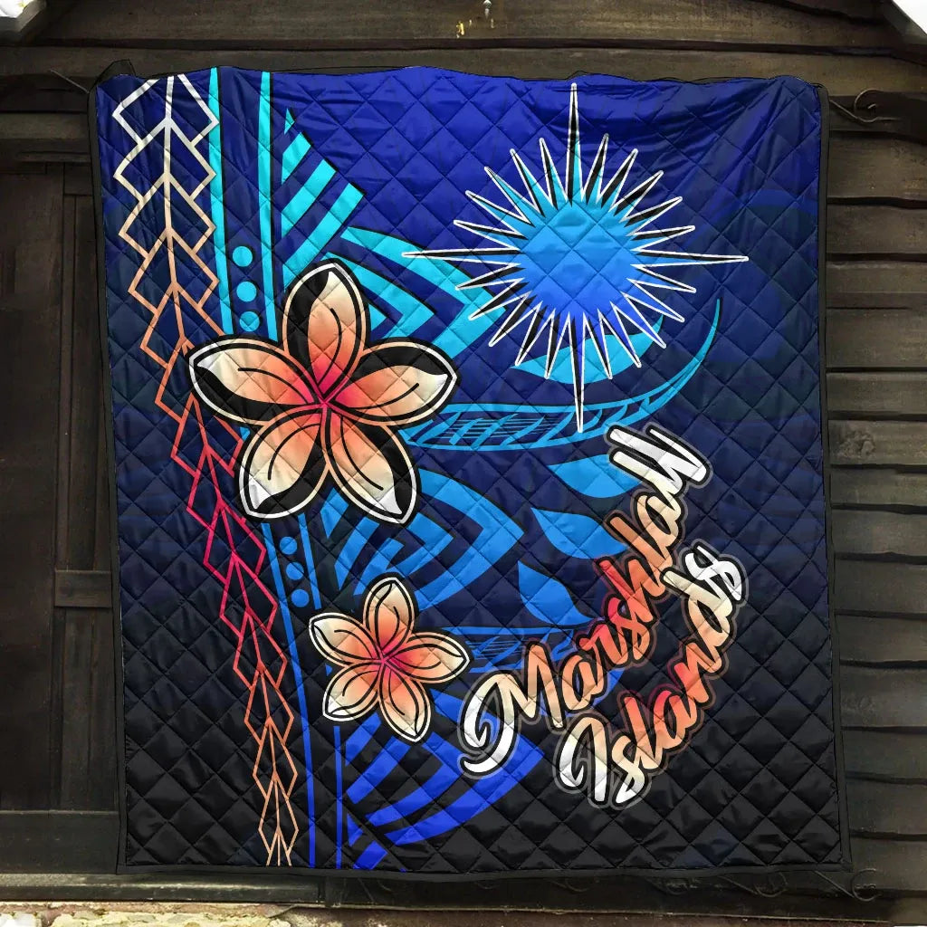 Marshall Islands Premium Quilt - Vintage Tribal Mountain