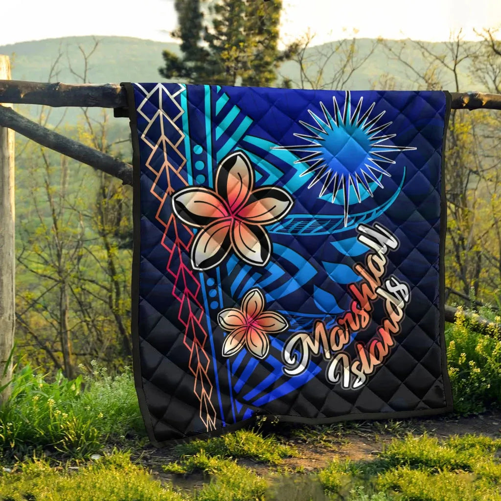 Marshall Islands Premium Quilt - Vintage Tribal Mountain