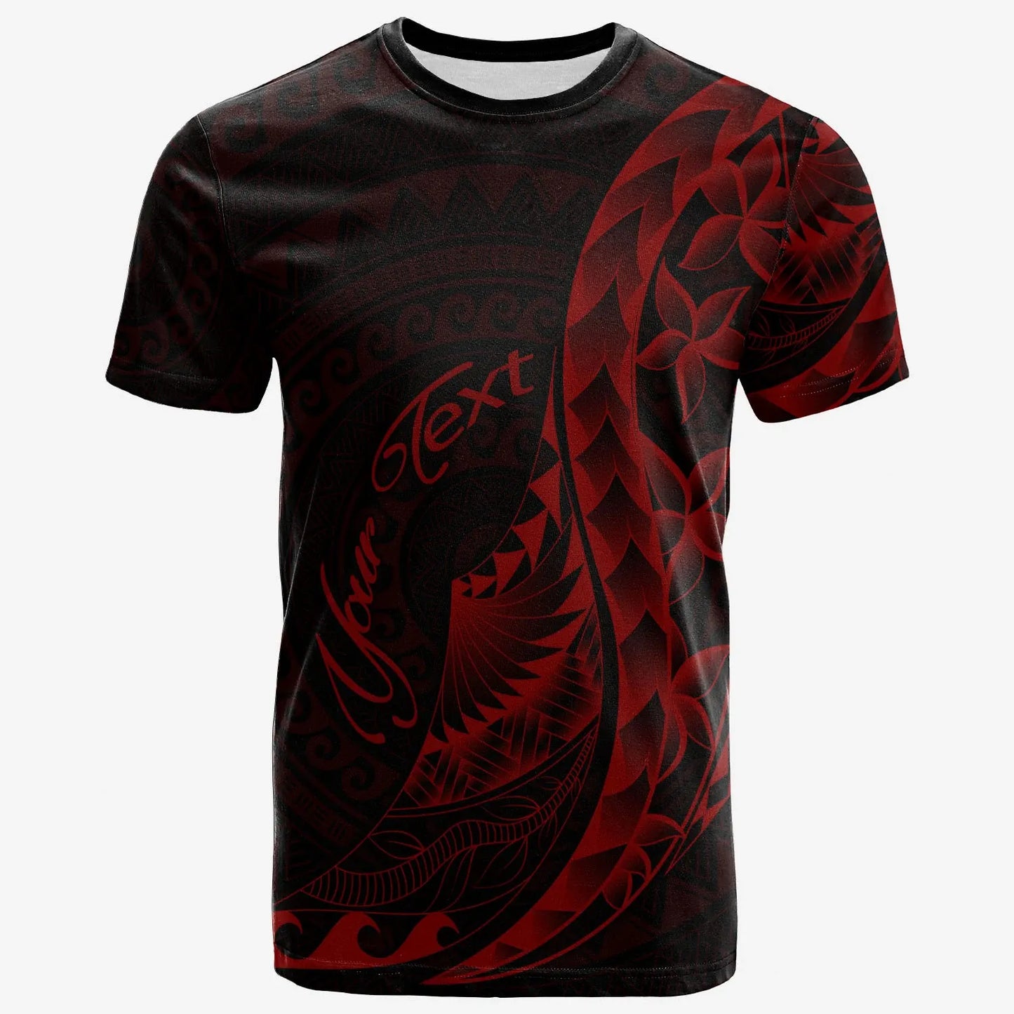 Marshall Islands T-Shirt - Custom Personalised Polynesian Pattern Style Red Color
