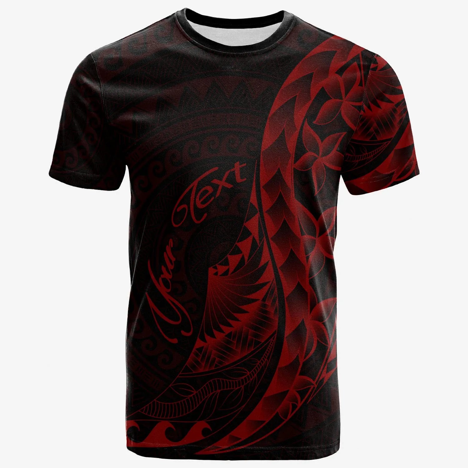 Marshall Islands T-Shirt - Custom Personalised Polynesian Pattern Style Red Color