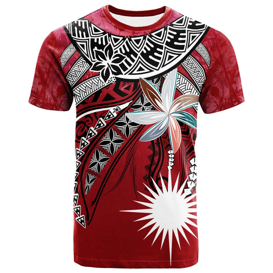 Marshall IslandsT-Shirt - Fanciful Forest Red Color