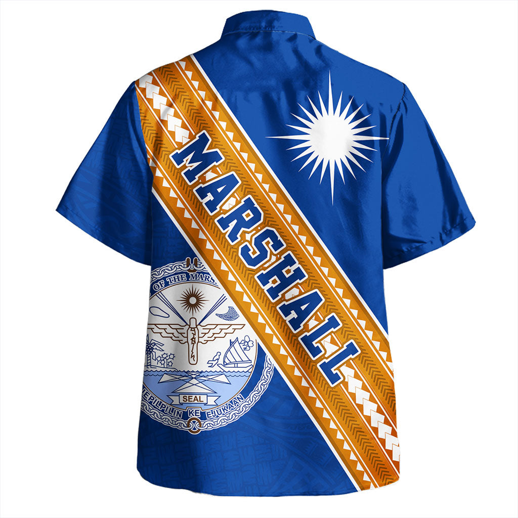 Marshall Islands Hawaiian Shirt Flag And Coat Of Arms
