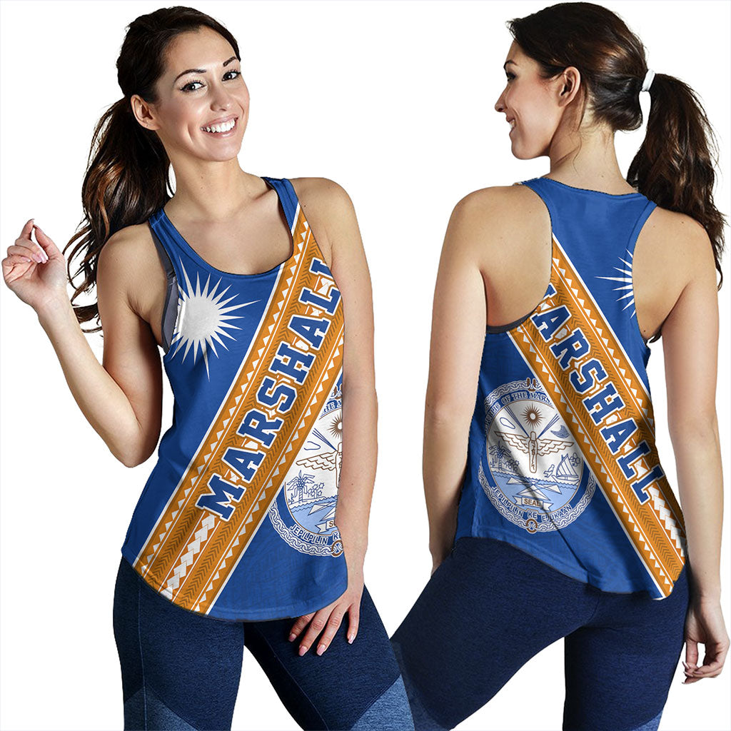Marshall Islands Women Tank Flag And Coat Of Arms