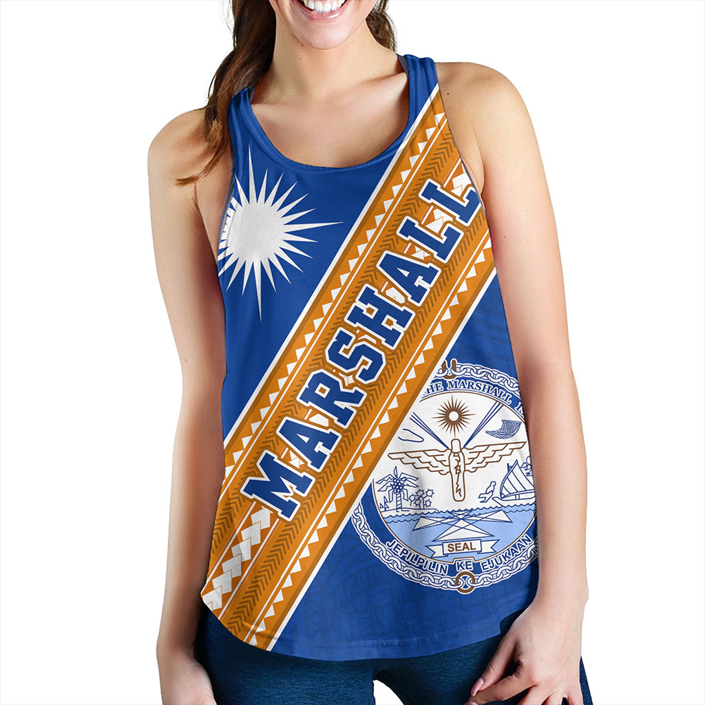 Marshall Islands Women Tank Flag And Coat Of Arms