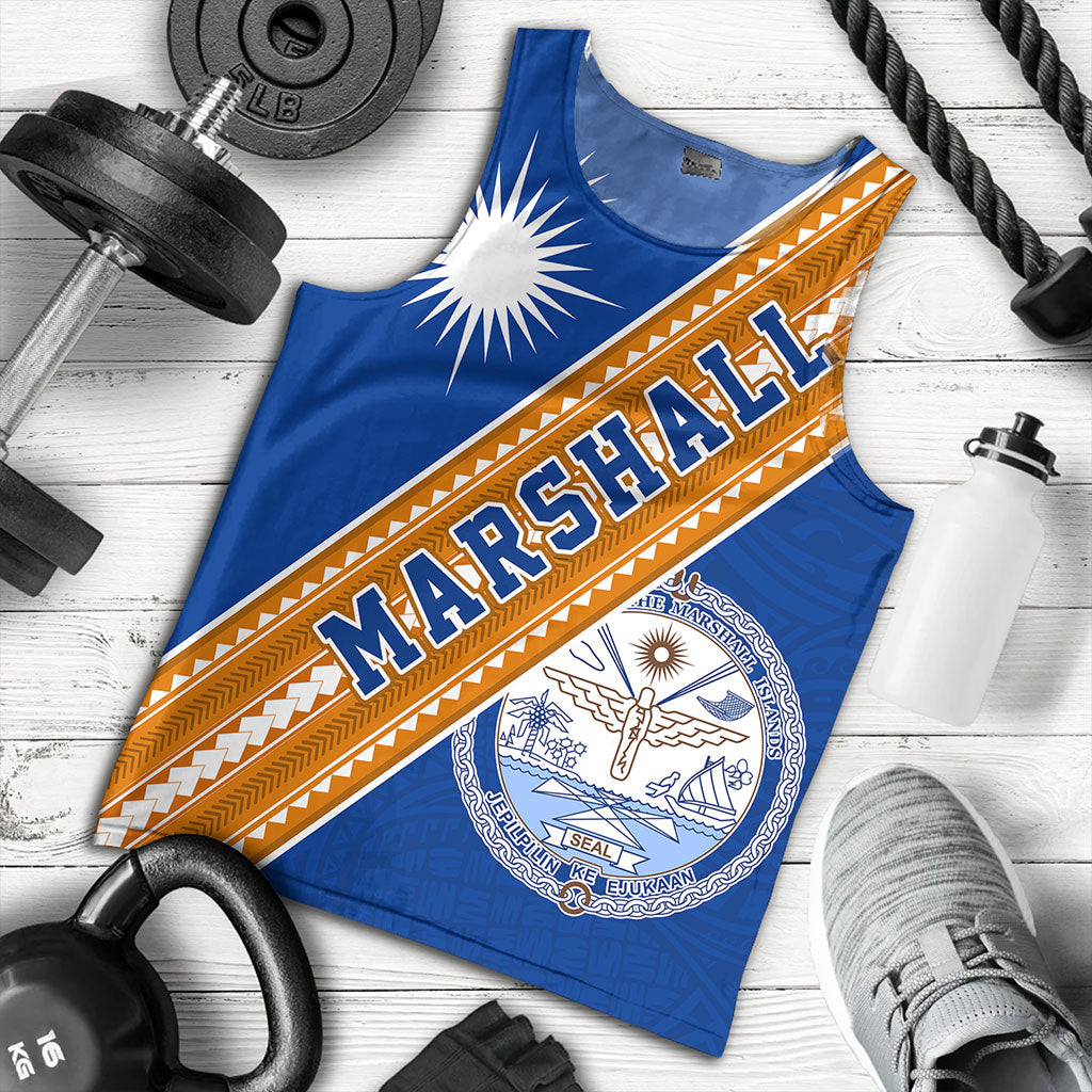 Marshall Islands Tank Top Flag And Coat Of Arms