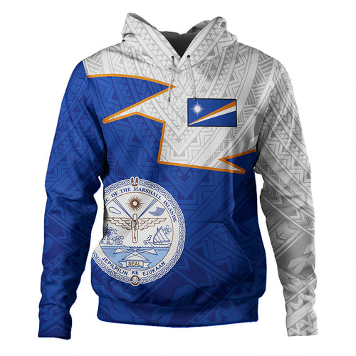 Marshall Islands Hoodie Polynesian Tattoo Flag And Coat Of Arms