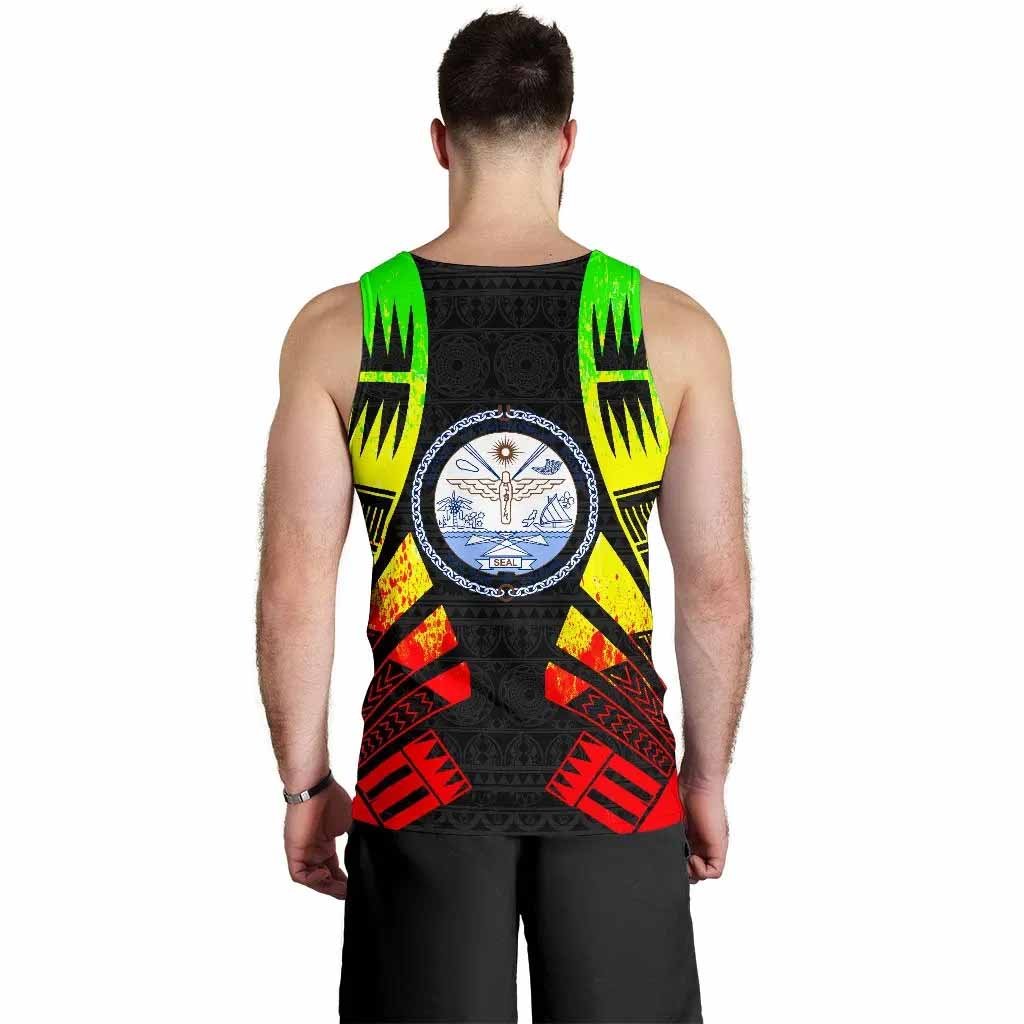 Marshall Islands Men Tank Top - Polynesian Tattoo Reggae
