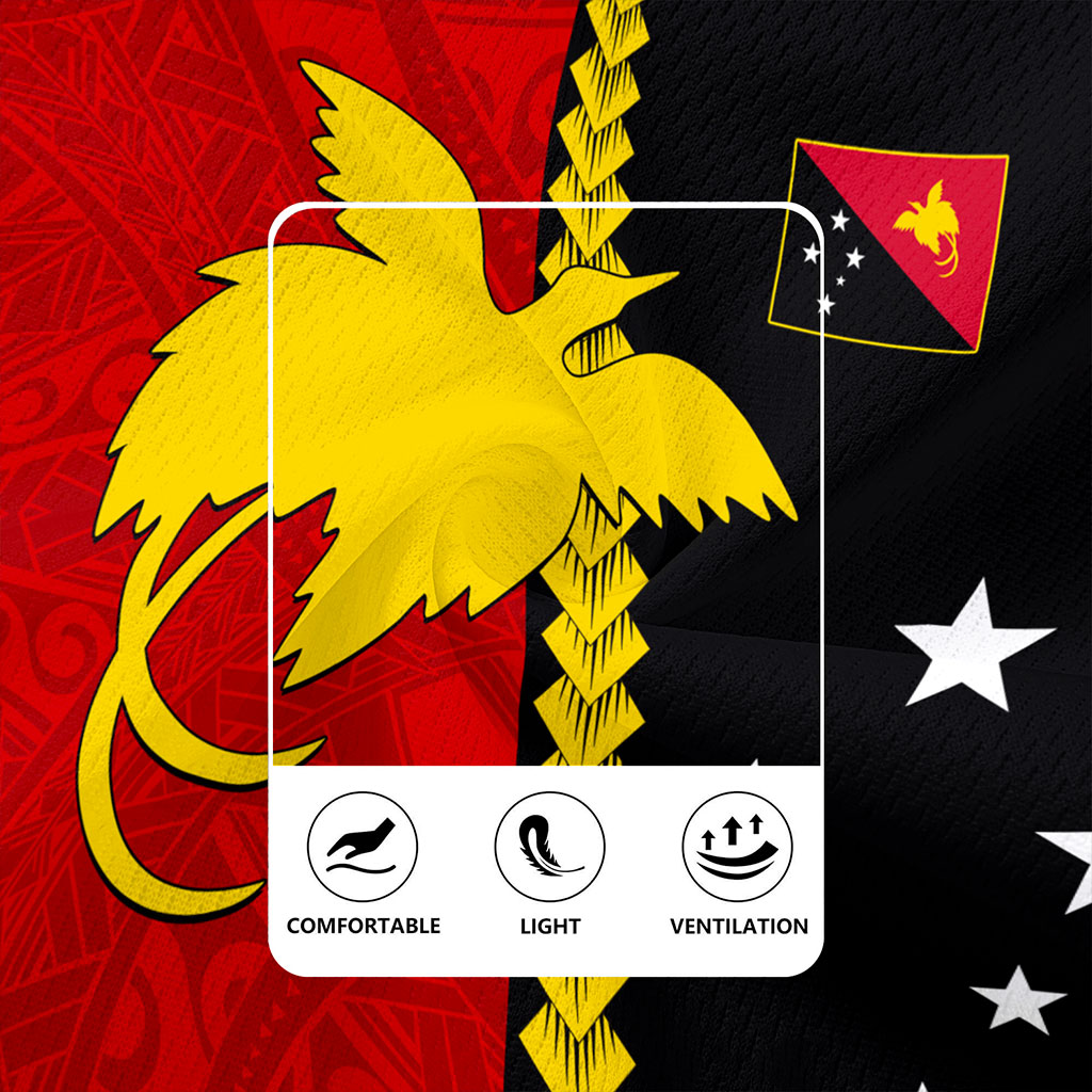 Papua New Guinea Rugby Jersey Melanesian Tribal PNG Half Style