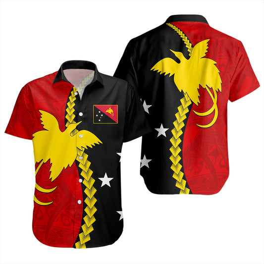Papua New Guinea Short Sleeve Shirt Melanesian Tribal PNG Half Style