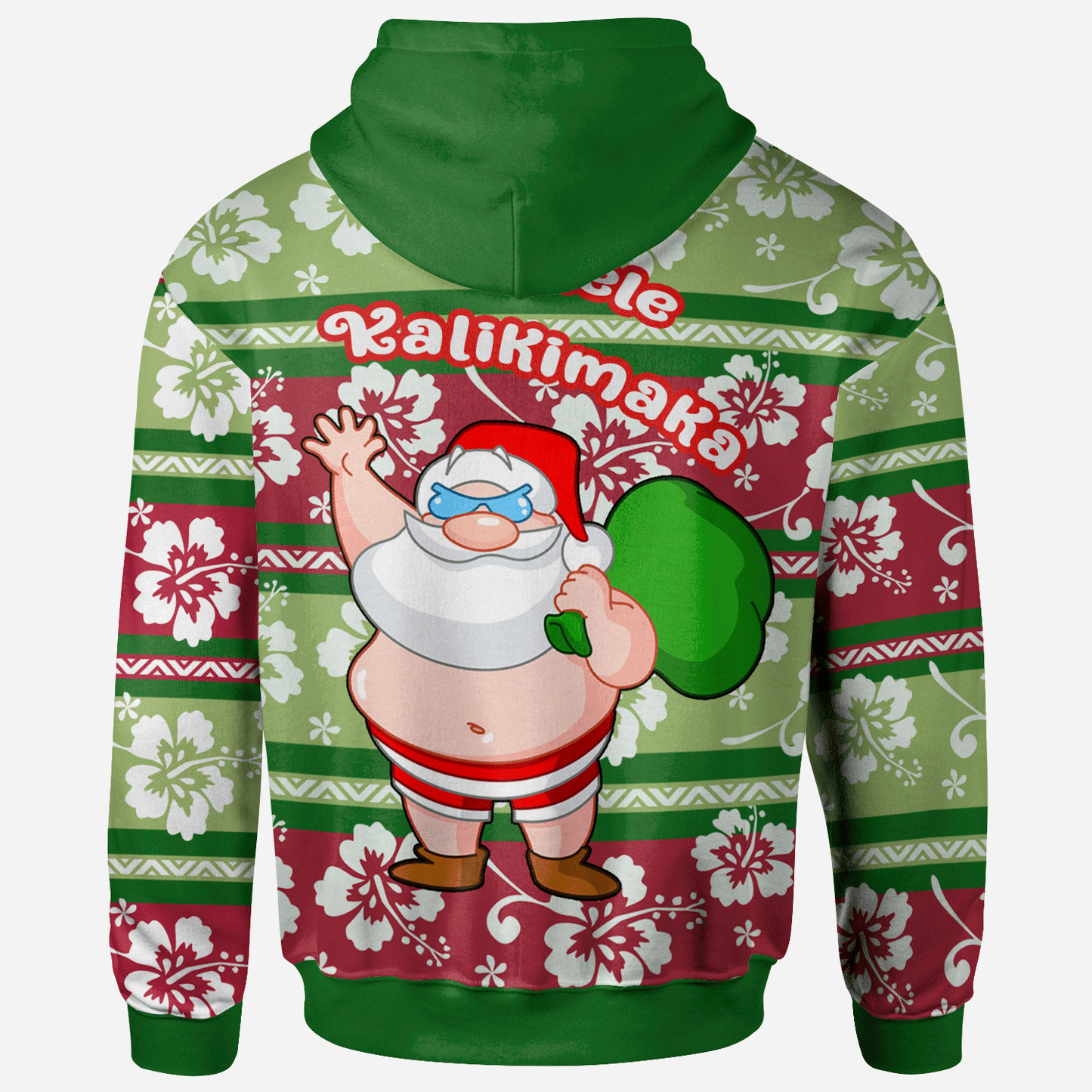 Mele Kalikimaka Hoodie - Santa Claus And Gift Bags