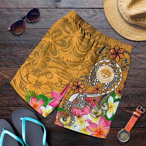 FSM Men Shorts - Turtle Plumeria (Gold)