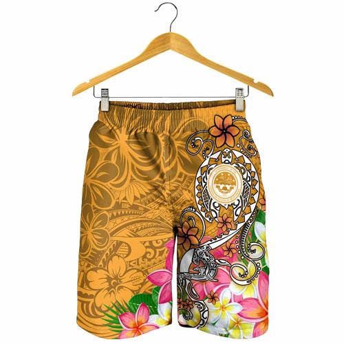 FSM Men Shorts - Turtle Plumeria (Gold)