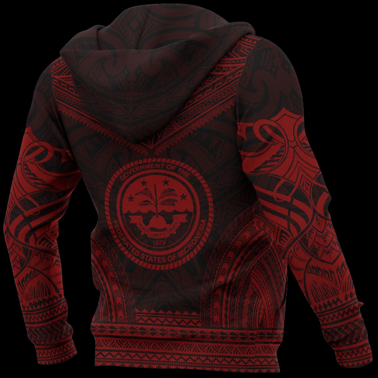 Micronesia Polynesian Chief Hoodie - Red Version