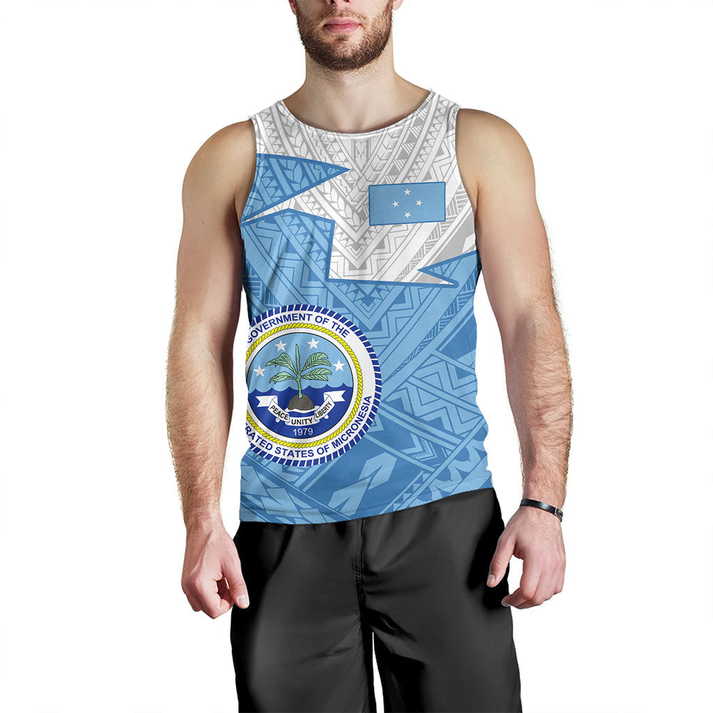 Federated States Of Micronesia Tank Top Polynesian Tattoo Flag And Coat Of Arms