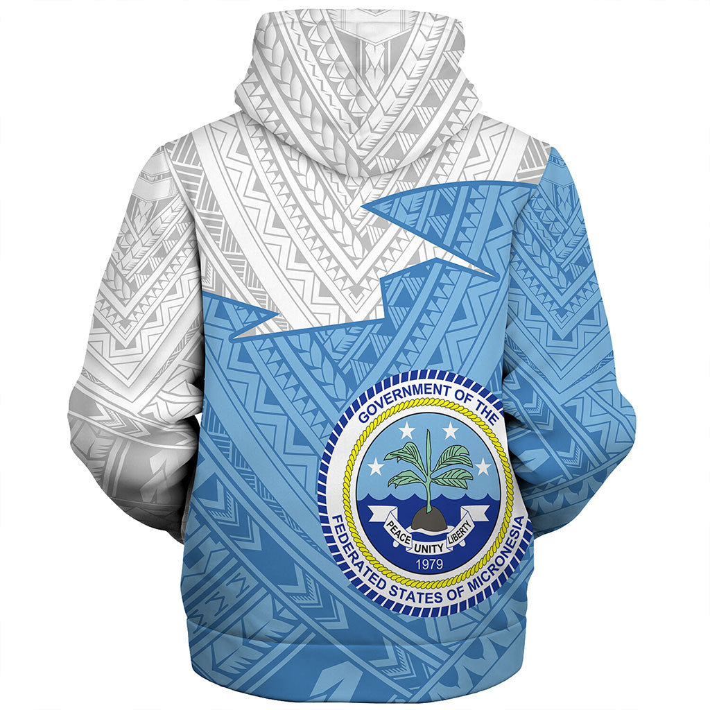 Federated States Of Micronesia Sherpa Hoodie Polynesian Tattoo Flag And Coat Of Arms
