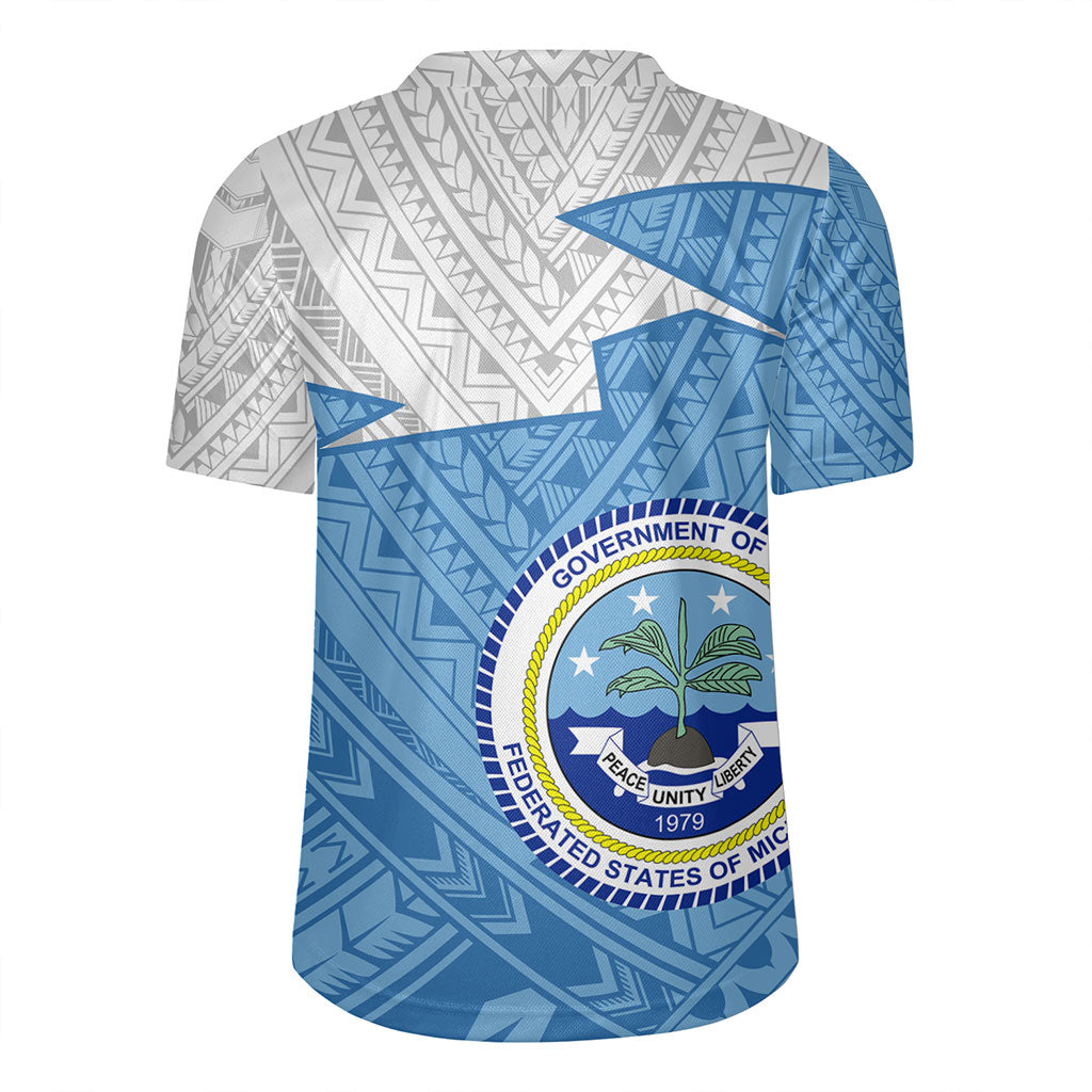 Federated States Of Micronesia Rugby Jersey Polynesian Tattoo Flag And Coat Of Arms