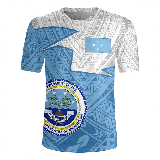 Federated States Of Micronesia Rugby Jersey Polynesian Tattoo Flag And Coat Of Arms