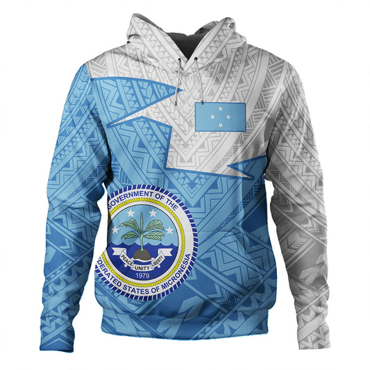 Federated States Of Micronesia Hoodie Polynesian Tattoo Flag And Coat Of Arms