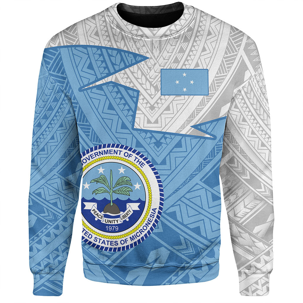 Federated States Of Micronesia Sweatshirt Polynesian Tattoo Flag And Coat Of Arms
