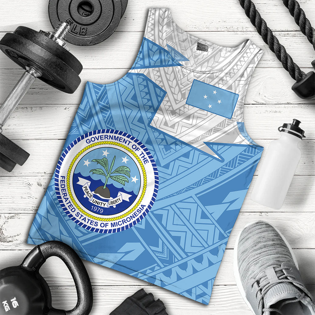 Federated States Of Micronesia Tank Top Polynesian Tattoo Flag And Coat Of Arms
