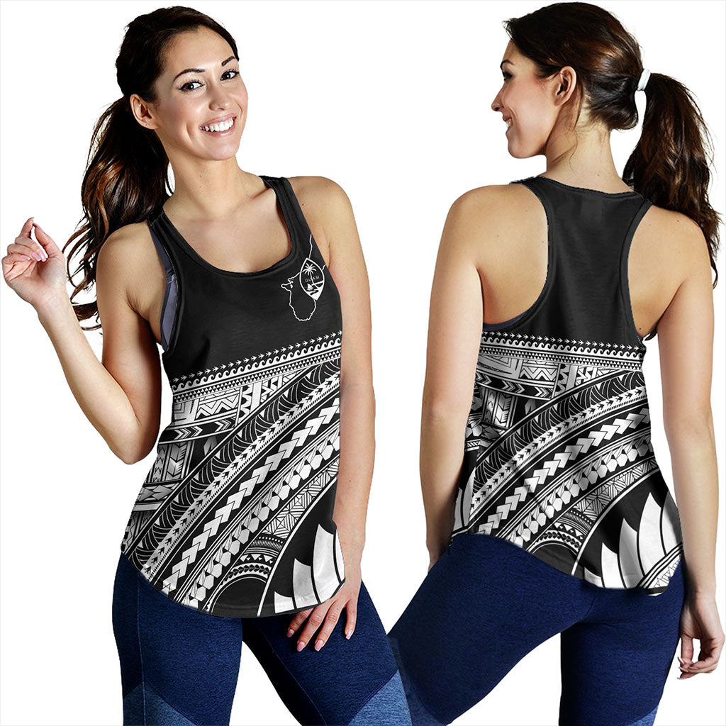Guam Women Tank Micronesian Map Tribal Style