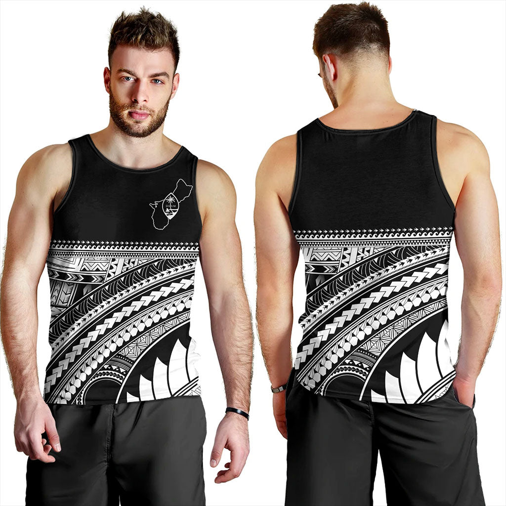 Guam Tank Top Micronesian Map Tribal Style