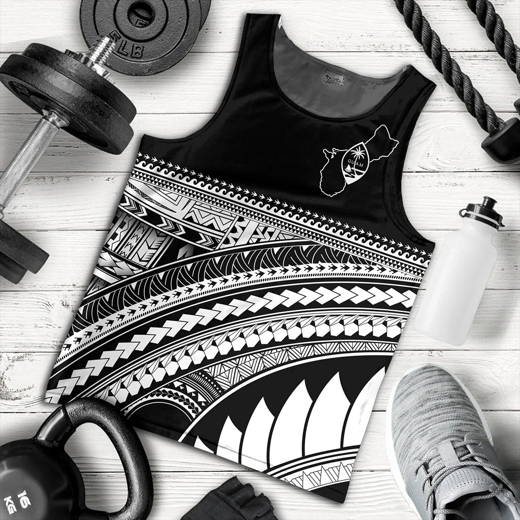 Guam Tank Top Micronesian Map Tribal Style