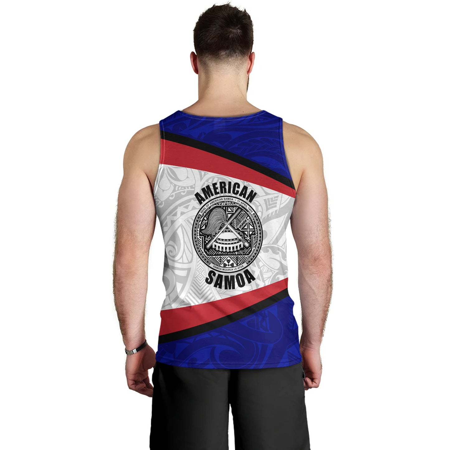 American Samoa Tank Top - American Samoa Polynesian Flag With Coat Of Arms
