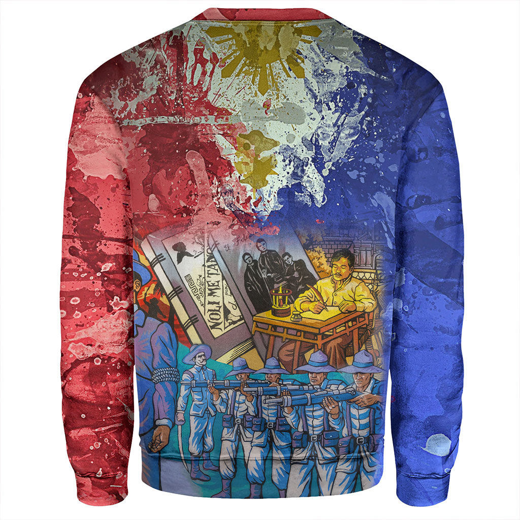 Philippines Filipinos Sweatshirt National Heroes Dawring Art Style