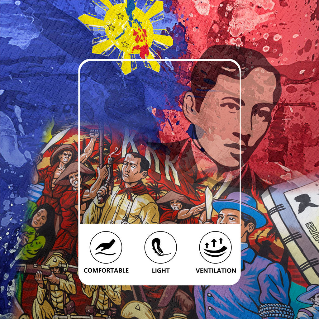 Philippines Filipinos Rugby Jersey National Heroes Dawring Art Style