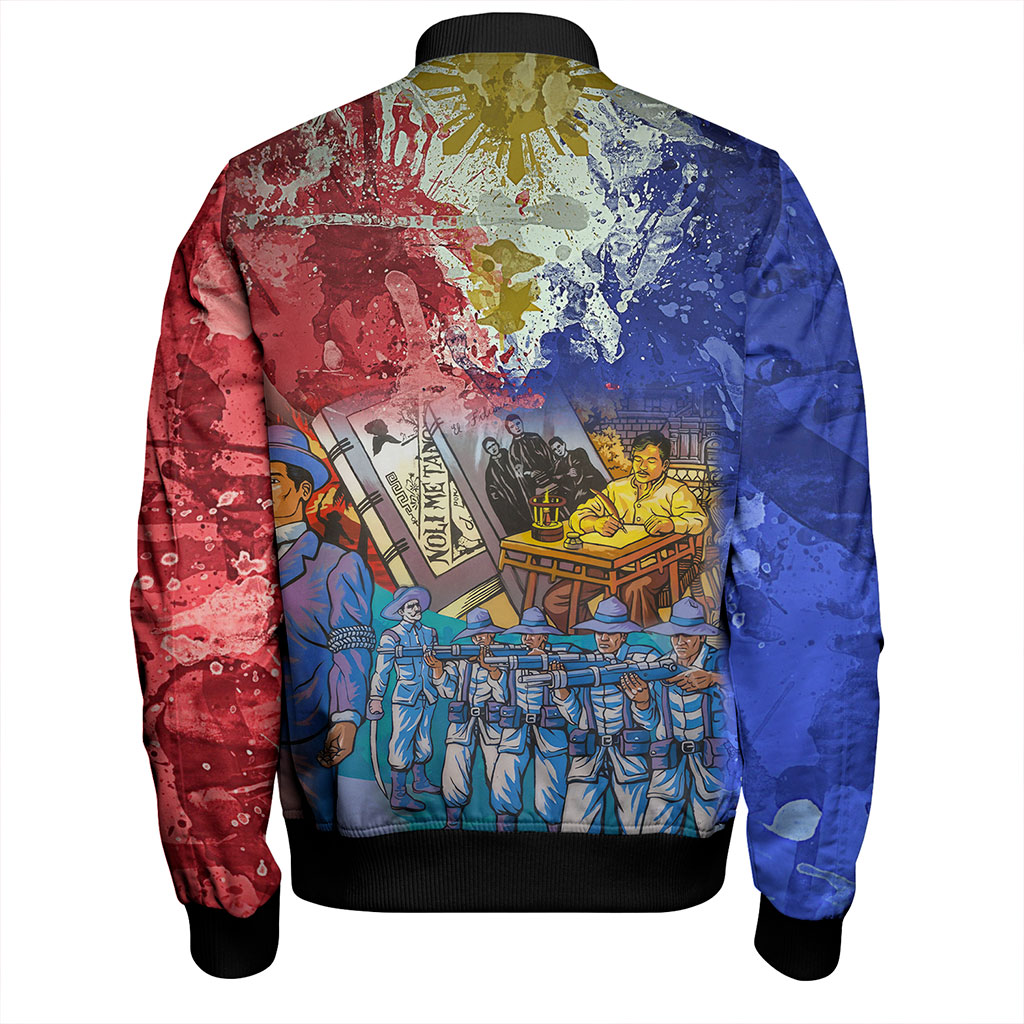 Philippines Filipinos Bomber Jacket National Heroes Dawring Art Style
