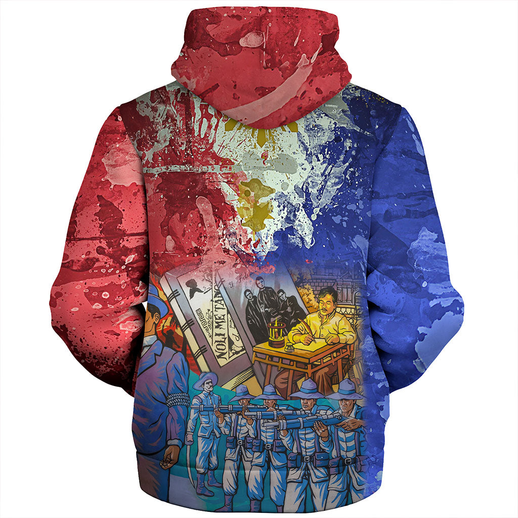 Philippines Filipinos Sherpa Hoodie National Heroes Dawring Art Style